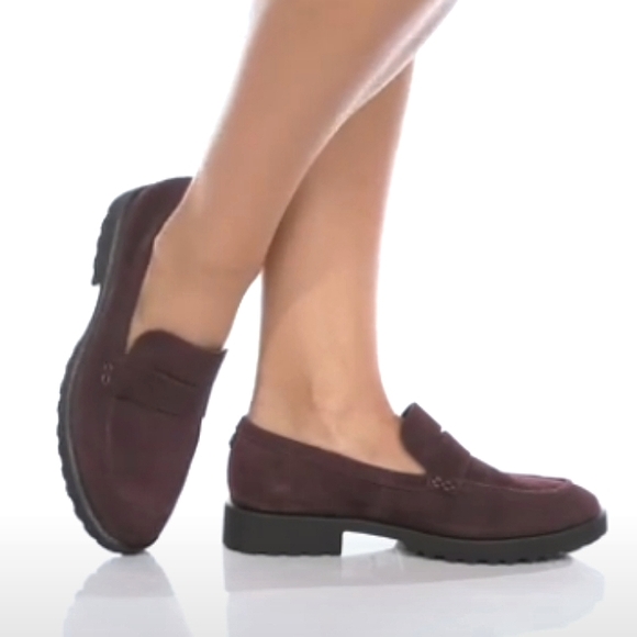 NWT Cole Haan 'Geneva' Waterproof Suede Penny Loafer in Pinot Angora Suede Sz.8B - Picture 14 of 16